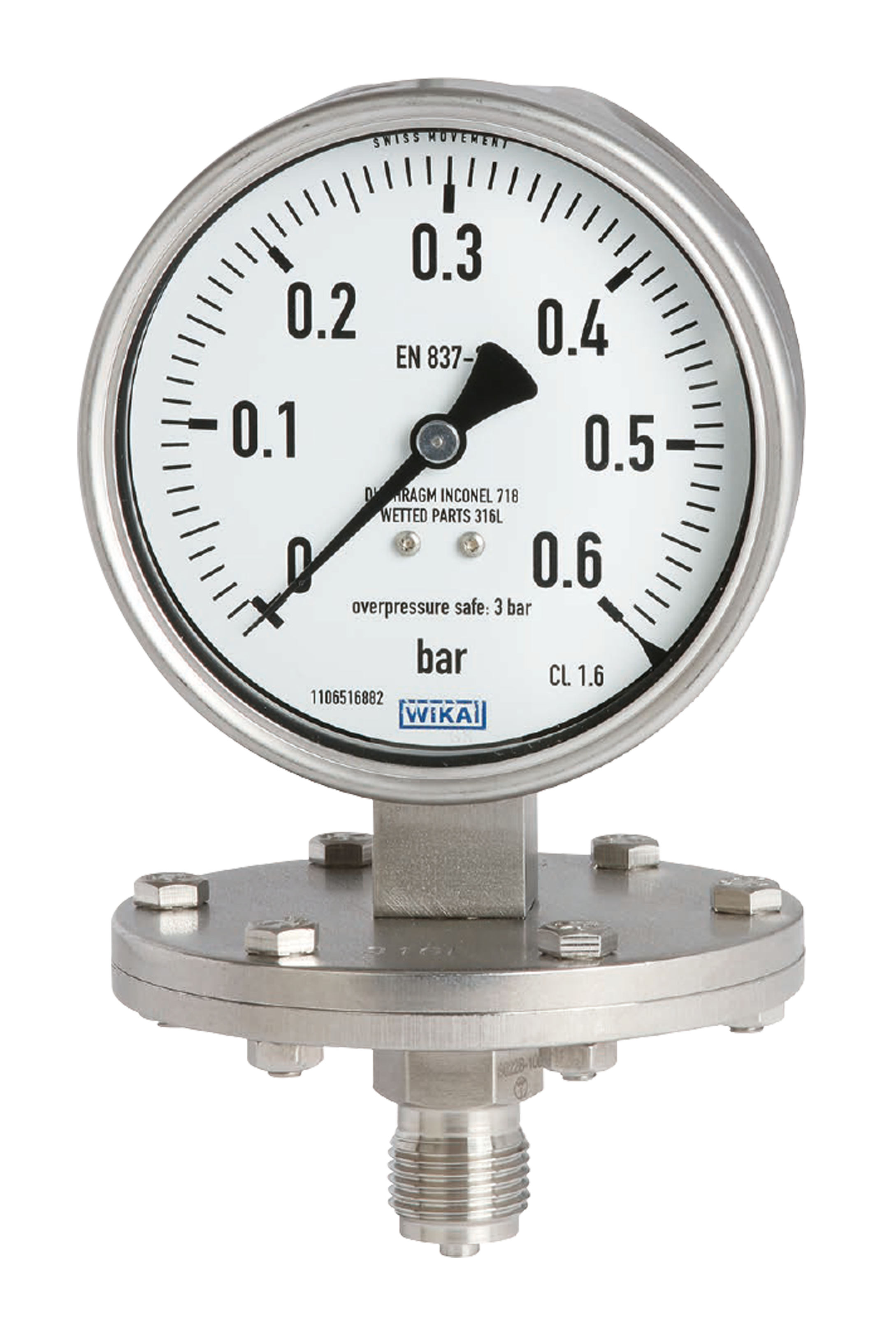 Kjemimanometer WIKA type 43x.50