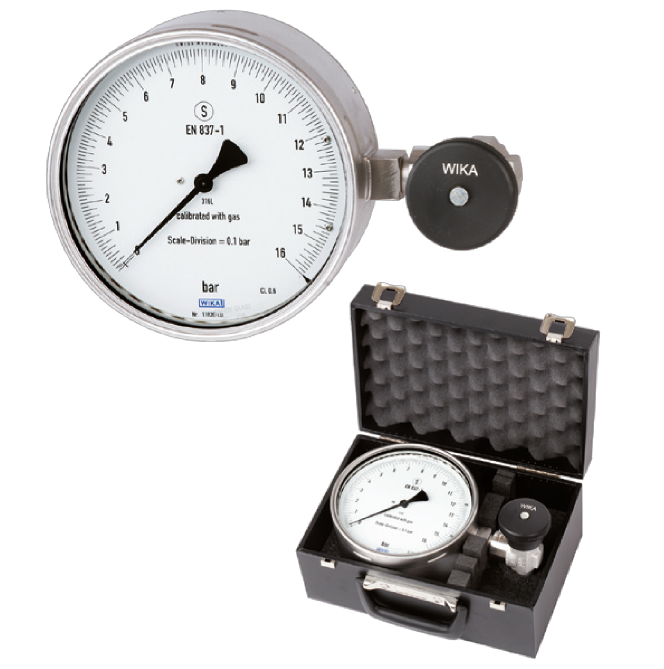 Testmanometer Klasse 0.6 WIKA manometer type 332.11