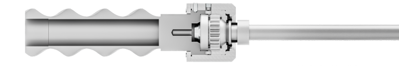 Querschnitt eines Bogenzahngelenks einer Exzenterschneckenpumpe