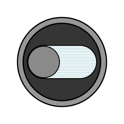 Frontansicht eines eing&auml;ngigen Rotors und eines zweig&auml;ngigen Stators