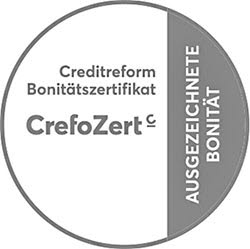 CrefoZert ausgezeichnete Bonität