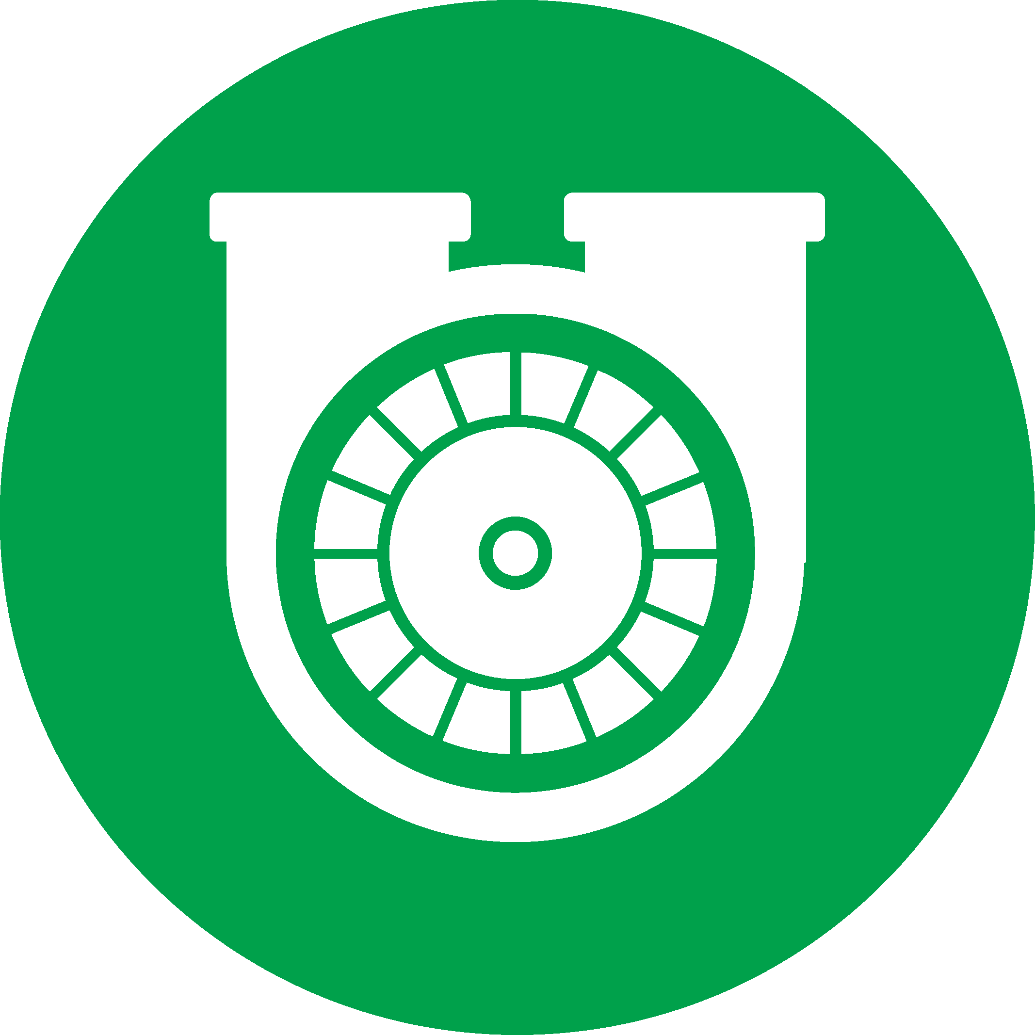 Icon showing a turbine pump