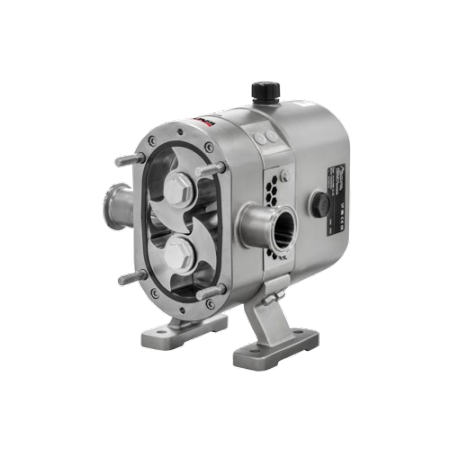 INOXPA ULTILOBE rotary lobe pump with bi-wing rotors, stainless steel hygienic pump for food and pharmaceutical applications