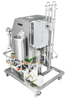 Vue arri&egrave;re avec &eacute;changeur thermique et variateur de fr&eacute;quence