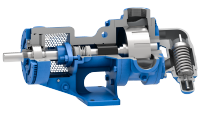 Zubov&eacute; čerpadlo Viking Universal Seal s vnitřn&iacute;m ozuben&iacute;m pro stabiln&iacute; a přesn&eacute; d&aacute;vkov&aacute;n&iacute; chemick&eacute; sloučeniny do v&yacute;robn&iacute;ho procesu.