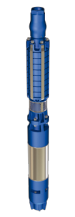 Pompe multietajate submersibile cu curent de lichid radial