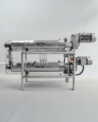 &Eacute;changeur de chaleur &agrave; raclage sur une plate-forme