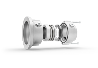 Einfachwirkende Gleitringdichtung in einer Explosionszeichnung