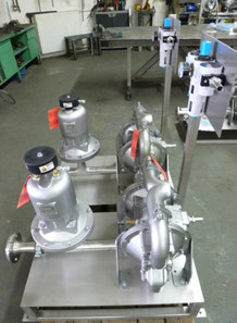 Druckluftmembranpumpe HDF 2A für Sprengstoffentsorgung