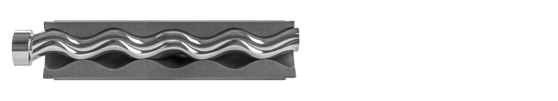Querschnitt eines zweistufigen Stators mit dem passenden Rotor aus Edelstahl