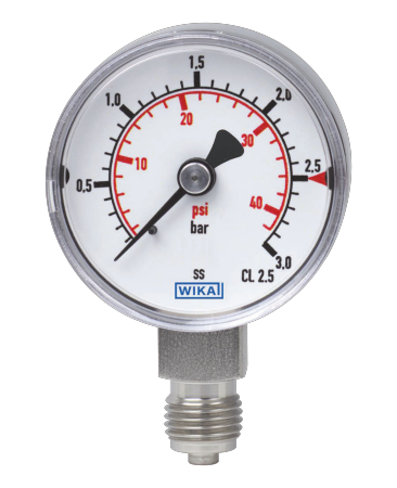 Manometer tilpasset prosessindustrien WIKA manometer type 131.11
