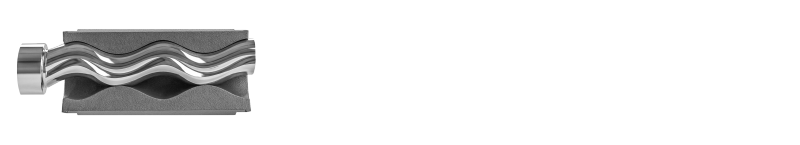 Querschnitt eines einstufigen Stators mit dem passenden Rotor aus Edelstahl