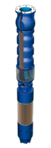 Pompe submersible cu flux de lichid mixt