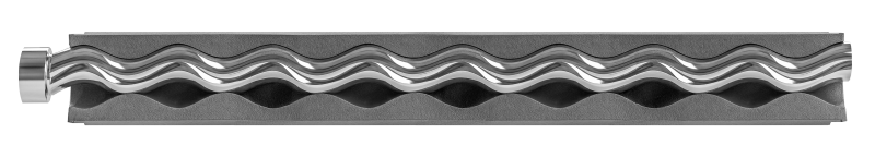Querschnitt eines vierstufigen Stators mit dem passenden Rotor aus Edelstahl